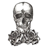 Temporary tattoo - Skull and roses 3 - Skindesigned