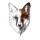 Temporary tattoo Geometric Fox Beautiful Color - Fake Tattoo