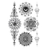 Ephemeral tattoo - UNALOME MANDALA TOTEM OF FLOWER - SKINDESIGNED