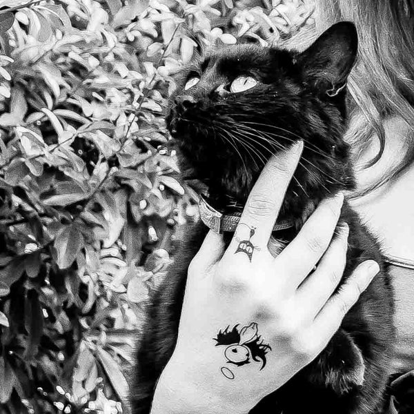 Tabby Cat Temporary Tattoo Sticker - OhMyTat