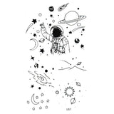 Fake tattoo - Lost in space - Astronaut Minimalist Solar System Skindesigned