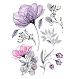 Temporary tattoo - Floral pack of small and medium fake tattoos - Skindesigned 