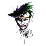 Temporary tattoo - Joker in watercolor from Batman - Skindesigned