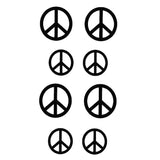 Peace and love sign in temporary tattoo - 100% removable