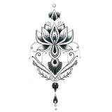 Removable non permanent tattoo - Pendant lotus 3 - skindesigned