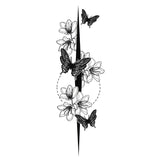 Forearm temporary tattoo - Flowers and Butterflies 2 - Skindesigned